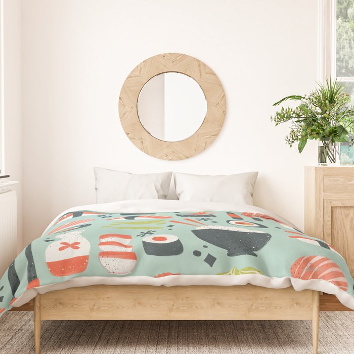 Sushi Dreams - Mint Duvet Cover Gallery Image 3