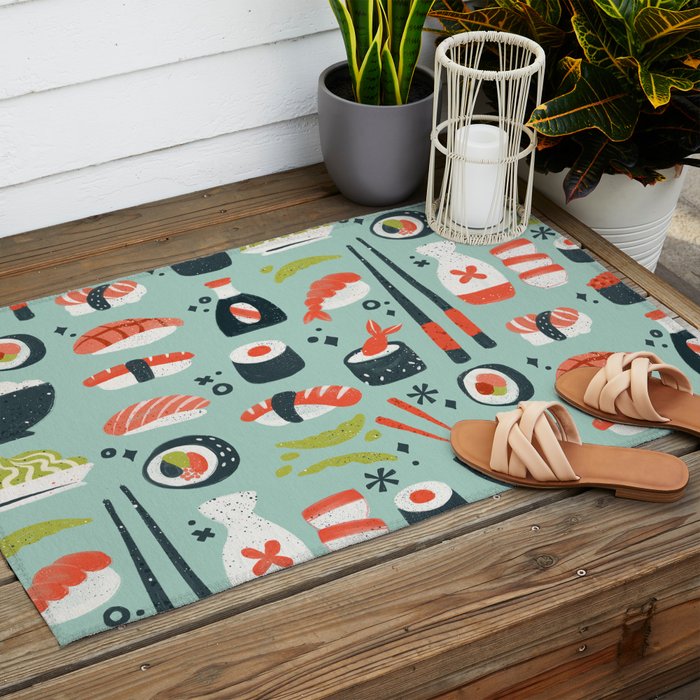 Sushi Dreams - Mint Outdoor Rug Gallery Image 2