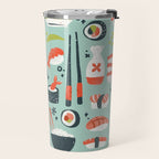 Sushi Dreams - Mint Travel Mug Gallery Image 2