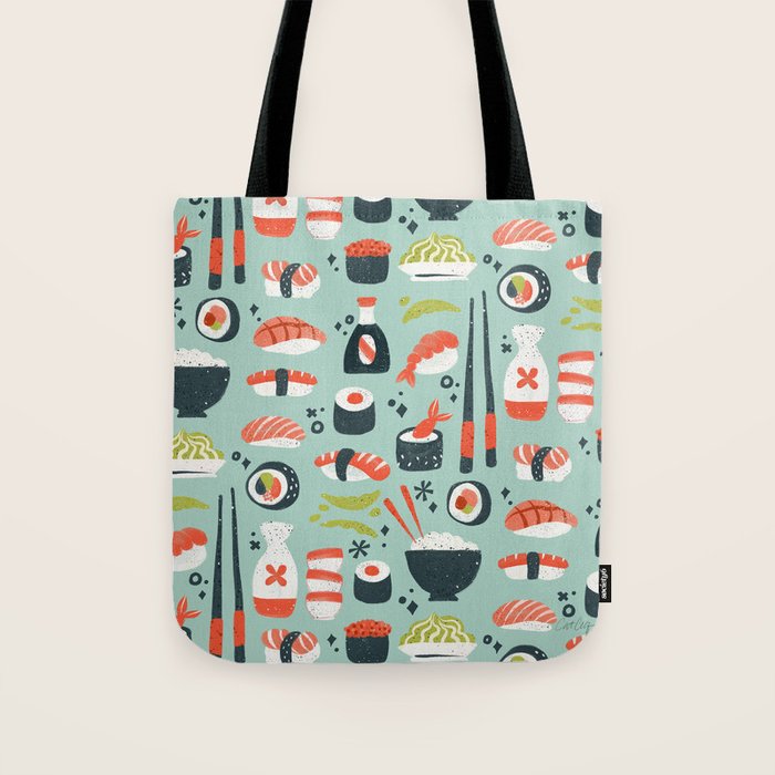 Sushi Dreams - Mint Tote Bag Gallery Image 1