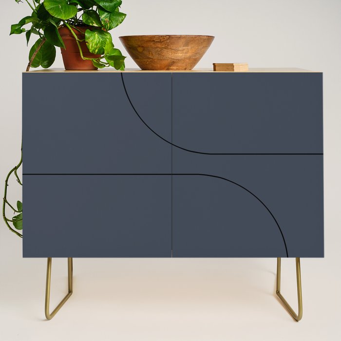 Modern Minimal Line Abstract XXXI Credenza Gallery Image 1