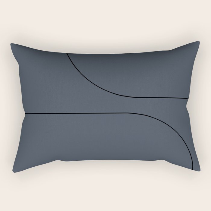 Modern Minimal Line Abstract XXXI Rectangular Pillow Gallery Image 2
