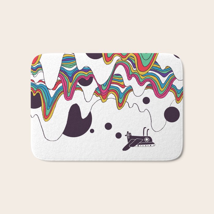 Psychedelic Planet Bath Mat Gallery Image 1