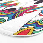 Psychedelic Planet Bath Mat Gallery Image 3