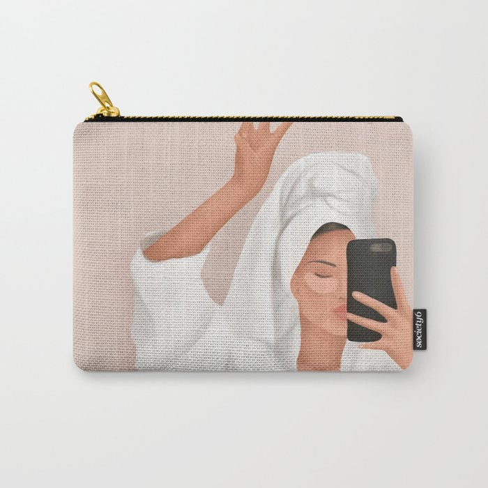 Morning Selfie Carry All Pouch Gallery Image 1