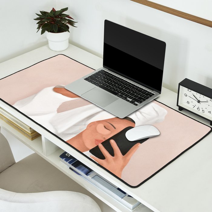Morning Selfie Desk Mat Gallery Image 2