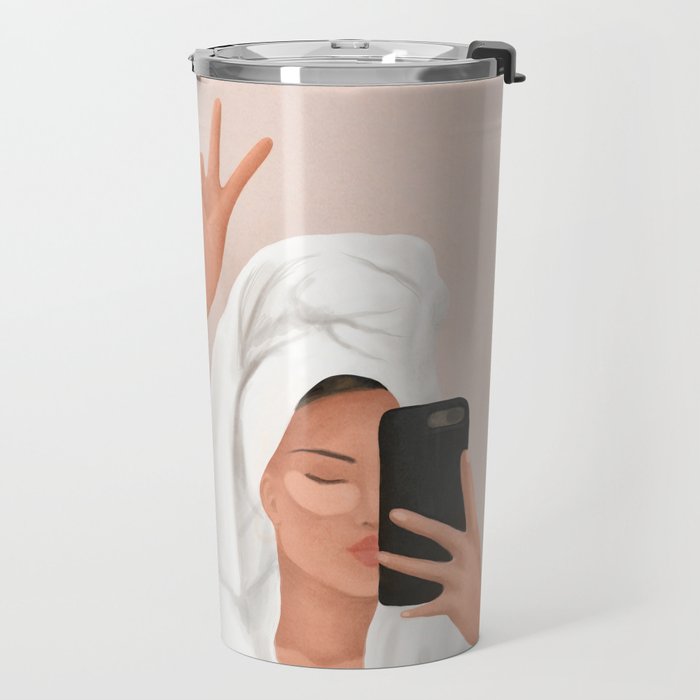 Morning Selfie Travel Mug Gallery Image 2