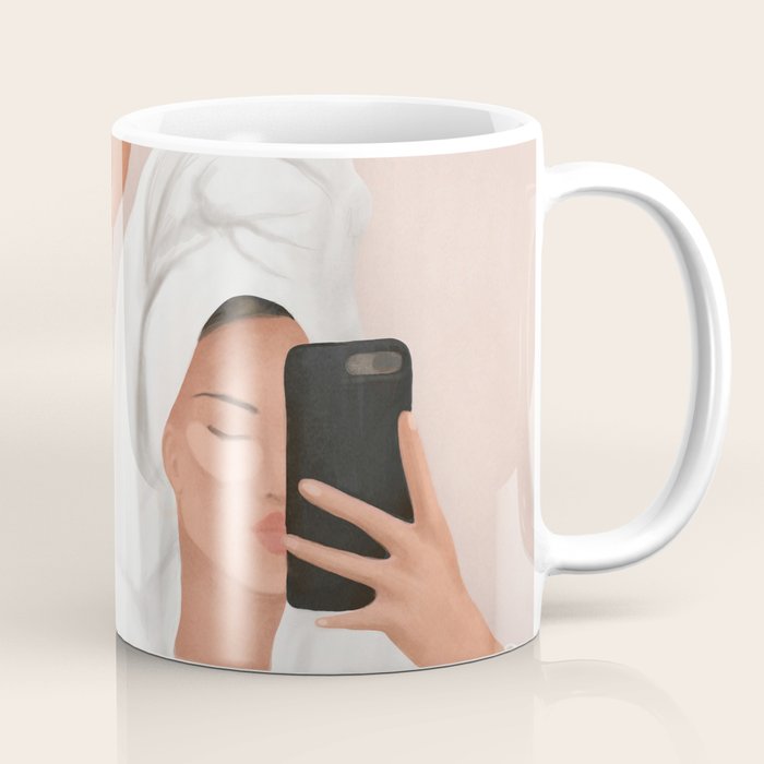 Morning Selfie Coffee Mug Gallery Image 1