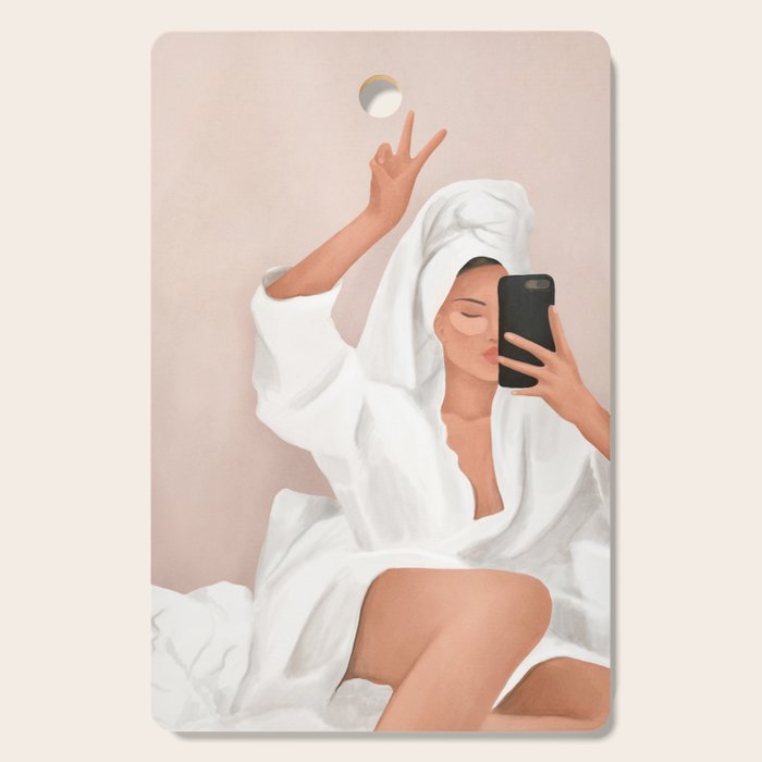 Morning Selfie Cutting Board