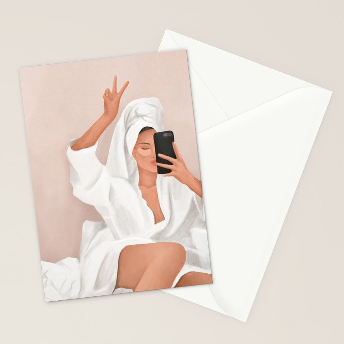 Morning Selfie Stationery Card Gallery Image 2