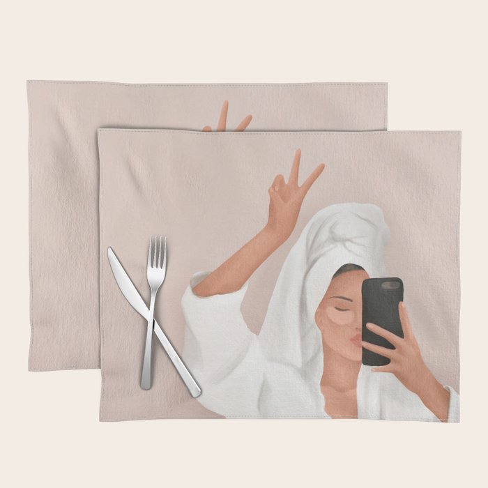 Morning Selfie Placemat Gallery Image 1