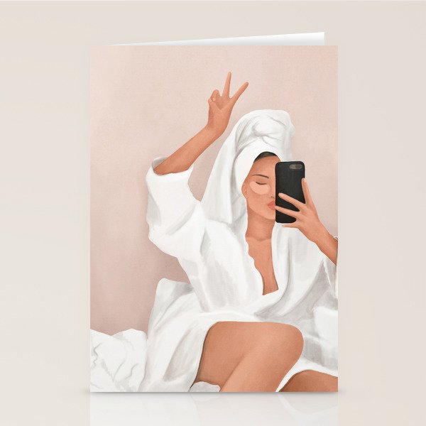 Morning Selfie Stationery Card Gallery Image 2