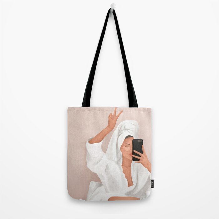 Morning Selfie Tote Bag Gallery Image 2