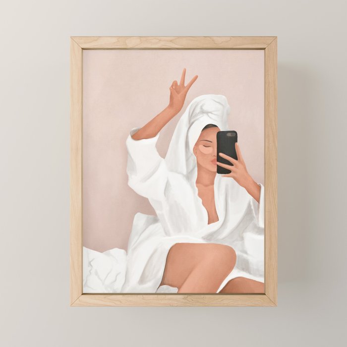 Morning Selfie Mini Art Print Gallery Image 1