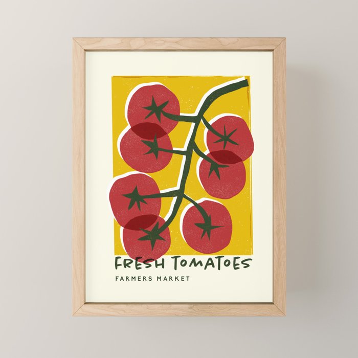 Fresh Tomatoes, Farmers Market Mini Art Print Gallery Image 1