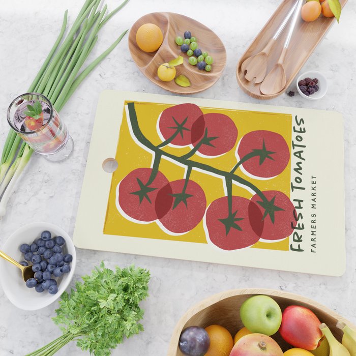 Fresh Tomatoes, Farmers Market Cutting Board Gallery Image 2