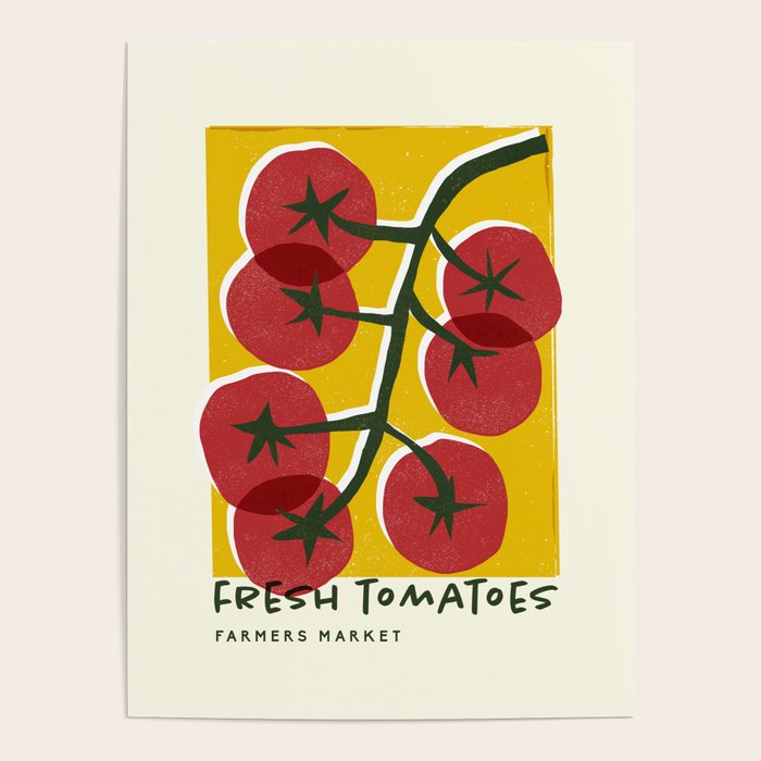 Fresh Tomatoes, Farmers Market Poster Gallery Image 1