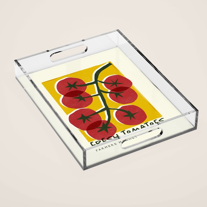 Fresh Tomatoes, Farmers Market Acrylic Tray Gallery Image 1