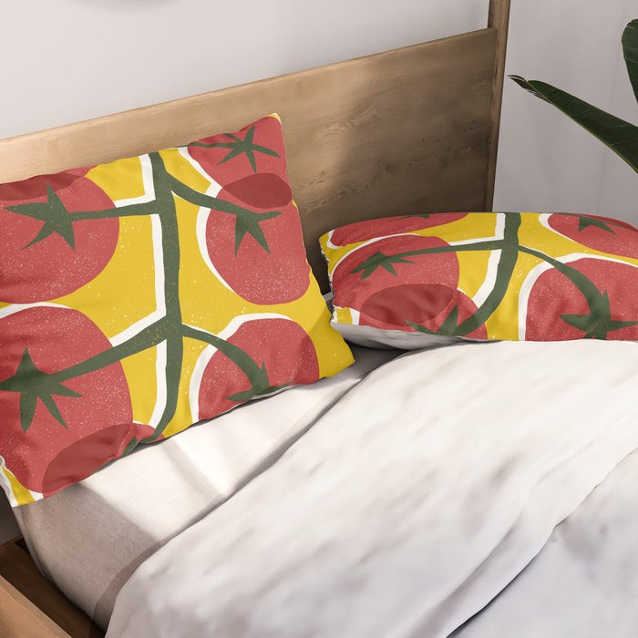 Fresh Tomatoes, Farmers Market Pillow Sham Gallery Image 2