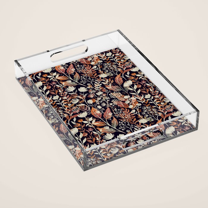 Moody Blooms Ditsy Autumn Acrylic Tray Gallery Image 1