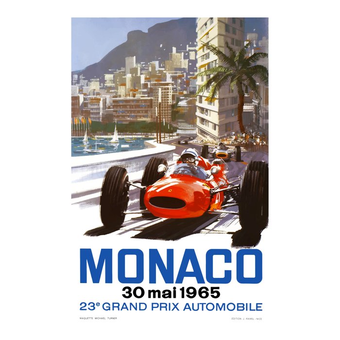 1965 Monaco Grand Prix Racing Poster Coffee Mug Gallery Image 2