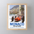 1965 Monaco Grand Prix Racing Poster Mini Art Print Gallery Image 1