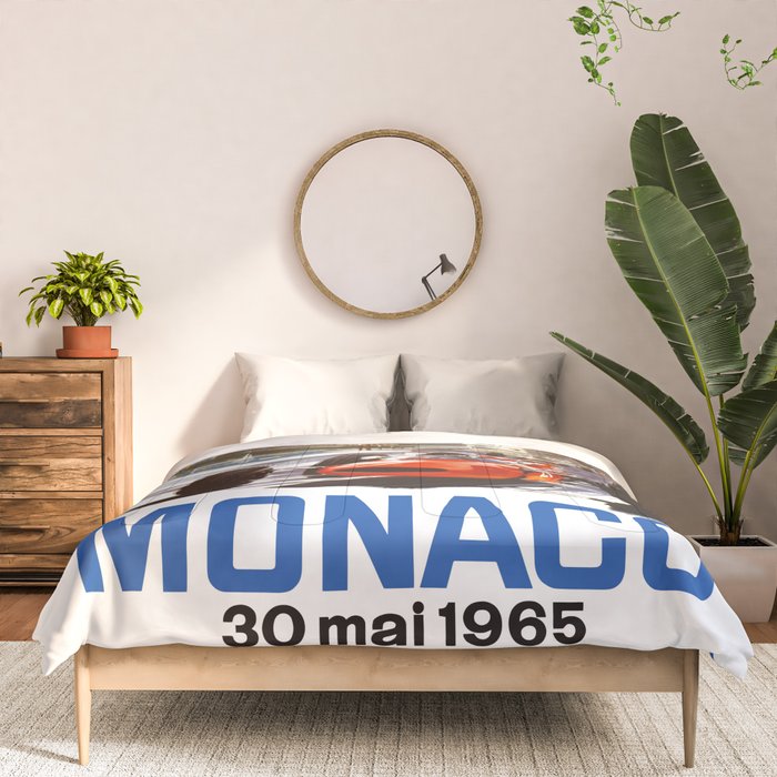 1965 Monaco Grand Prix Racing Poster Comforter Gallery Image 3