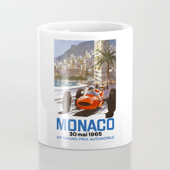 1965 Monaco Grand Prix Racing Poster Coffee Mug Gallery Image 4