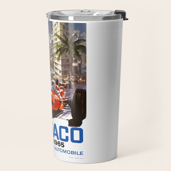 1965 Monaco Grand Prix Racing Poster Travel Mug Gallery Image 2