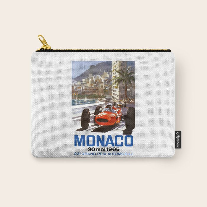 1965 Monaco Grand Prix Racing Poster Carry All Pouch Gallery Image 1