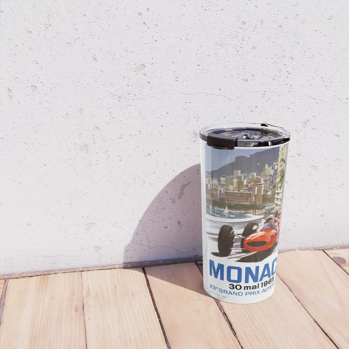 1965 Monaco Grand Prix Racing Poster Travel Mug Gallery Image 4