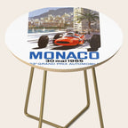 1965 Monaco Grand Prix Racing Poster Side Table Gallery Image 2