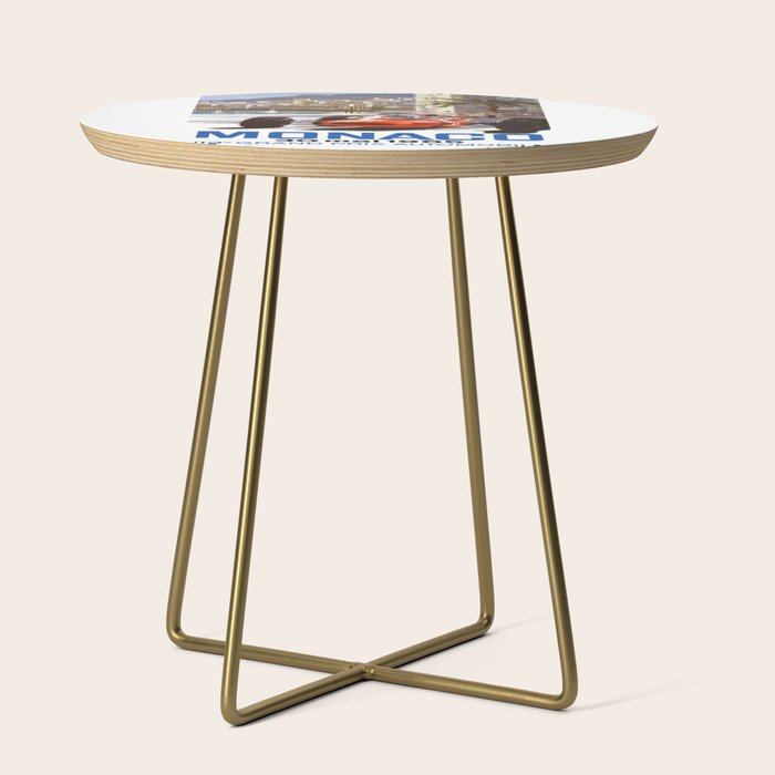 1965 Monaco Grand Prix Racing Poster Side Table Gallery Image 1