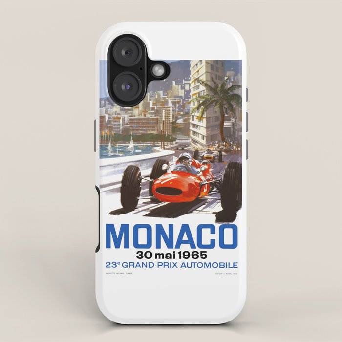 1965 Monaco Grand Prix Racing Poster iPhone Case Gallery Image 1