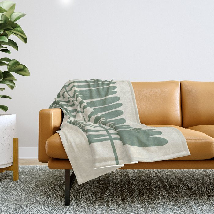 Branch Outline 2 Throw Blanket Gallery Image 1
