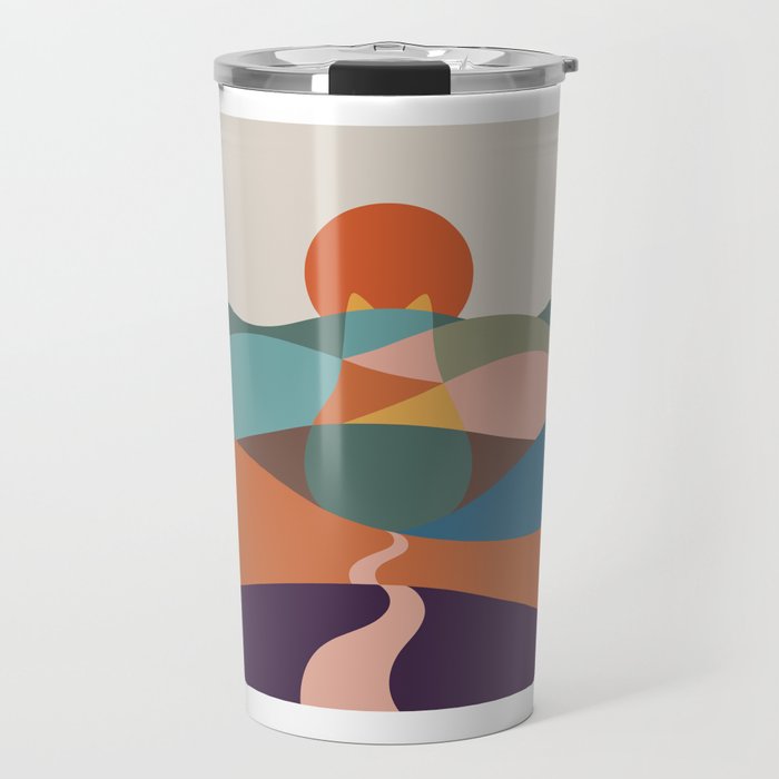 Cat Landscape 65 Travel Mug Gallery Image 1