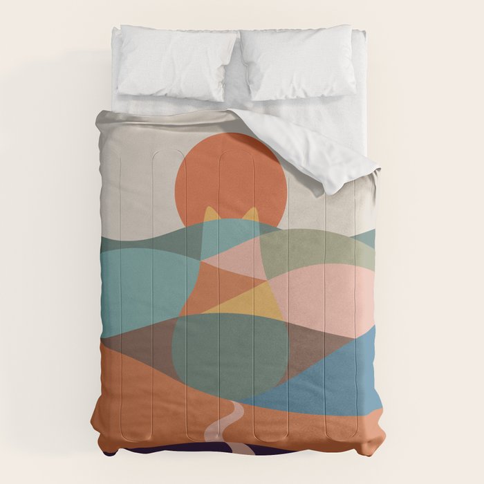 Cat Landscape 65 Comforter Gallery Image 1