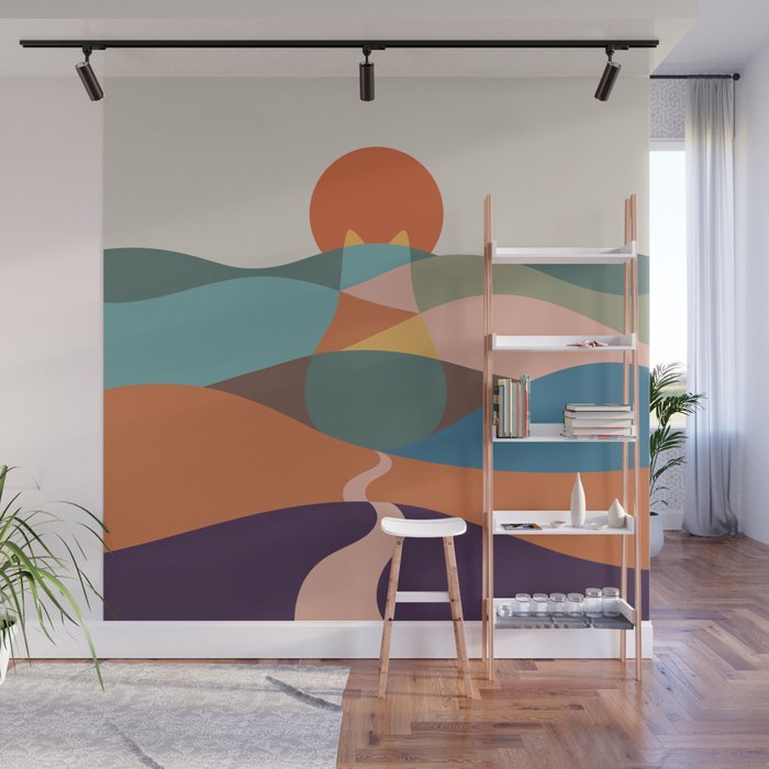 Cat Landscape 65 Wall Mural Gallery Image 1