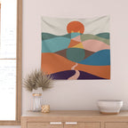 Cat Landscape 65 Wall Tapestry Gallery Image 2