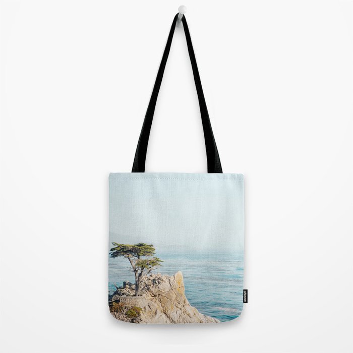 Lone Cypress Tree - Coastal California Landscape Photography Tote Bag Gallery Image 2