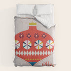 Festive red retro bauble Comforter Gallery Image 6