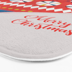 Festive red retro bauble Bath Mat Gallery Image 3