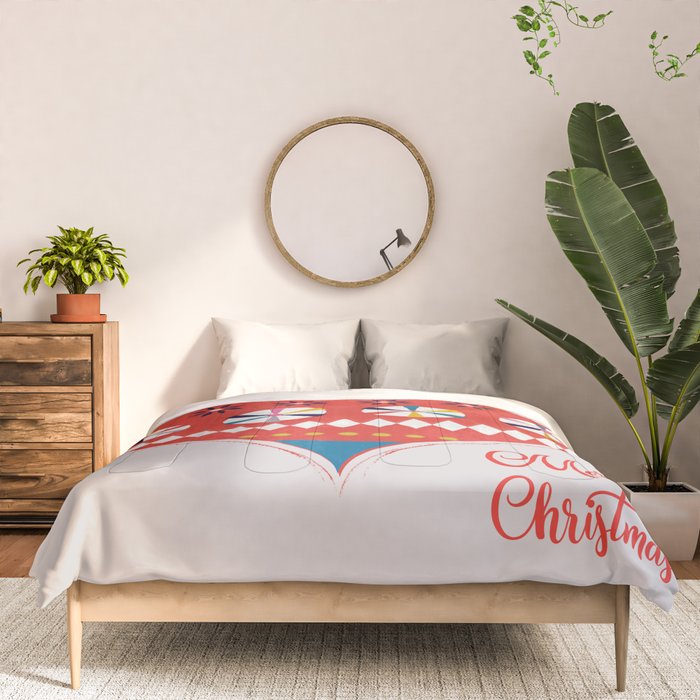 Festive red retro bauble Comforter Gallery Image 3