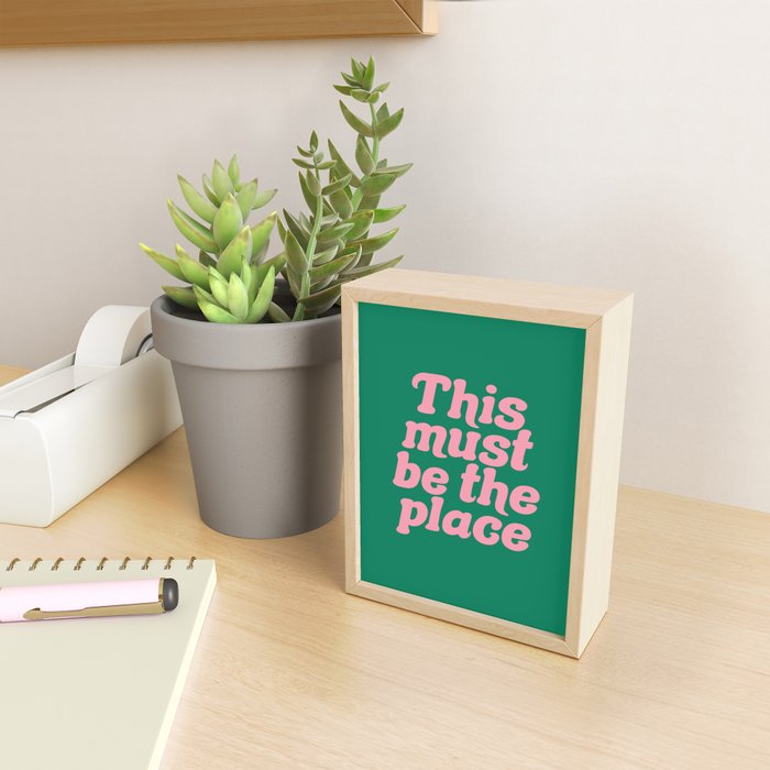 This Must Be The Place - Green Pink Mini Art Print Gallery Image 2