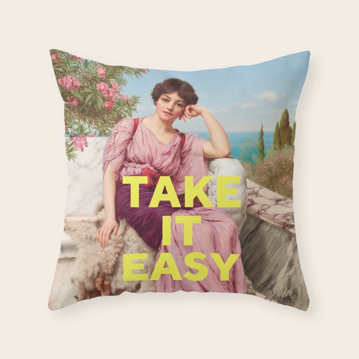 Take it Easy Throw Pillow Gallery Image 6