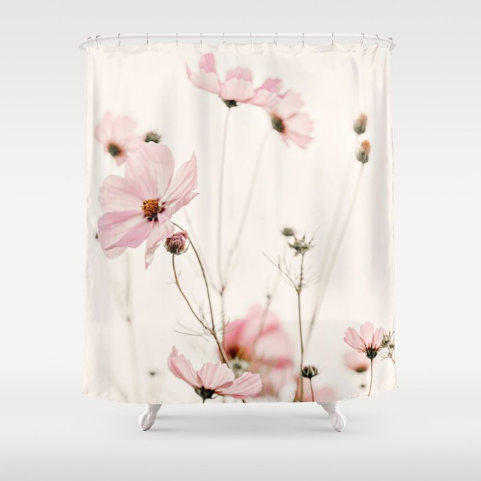 COSMEA DANCING CREME BEIGE Shower Curtain Gallery Image 1