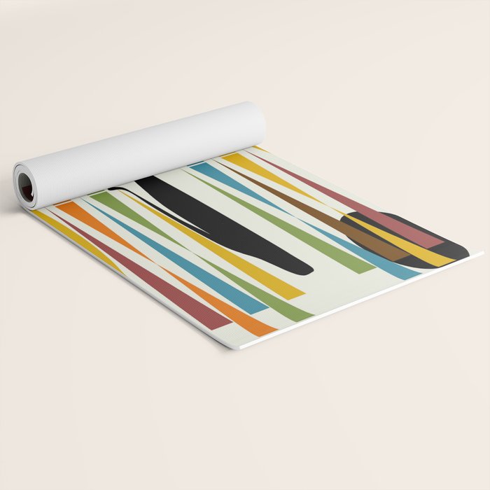 Mid-Century Modern Art Cat 2 Yoga Mat Gallery Image 2
