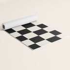 Checkered (Black Cream) Yoga Mat Gallery Image 2