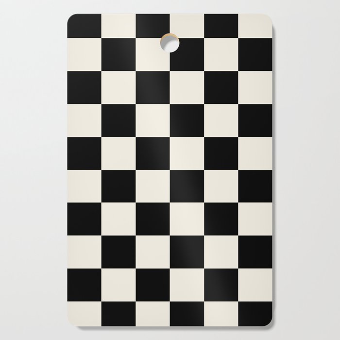 Checkered (Black Cream) Cutting Board Gallery Image 1