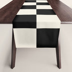 Checkered (Black Cream) Table Runner Gallery Image 1